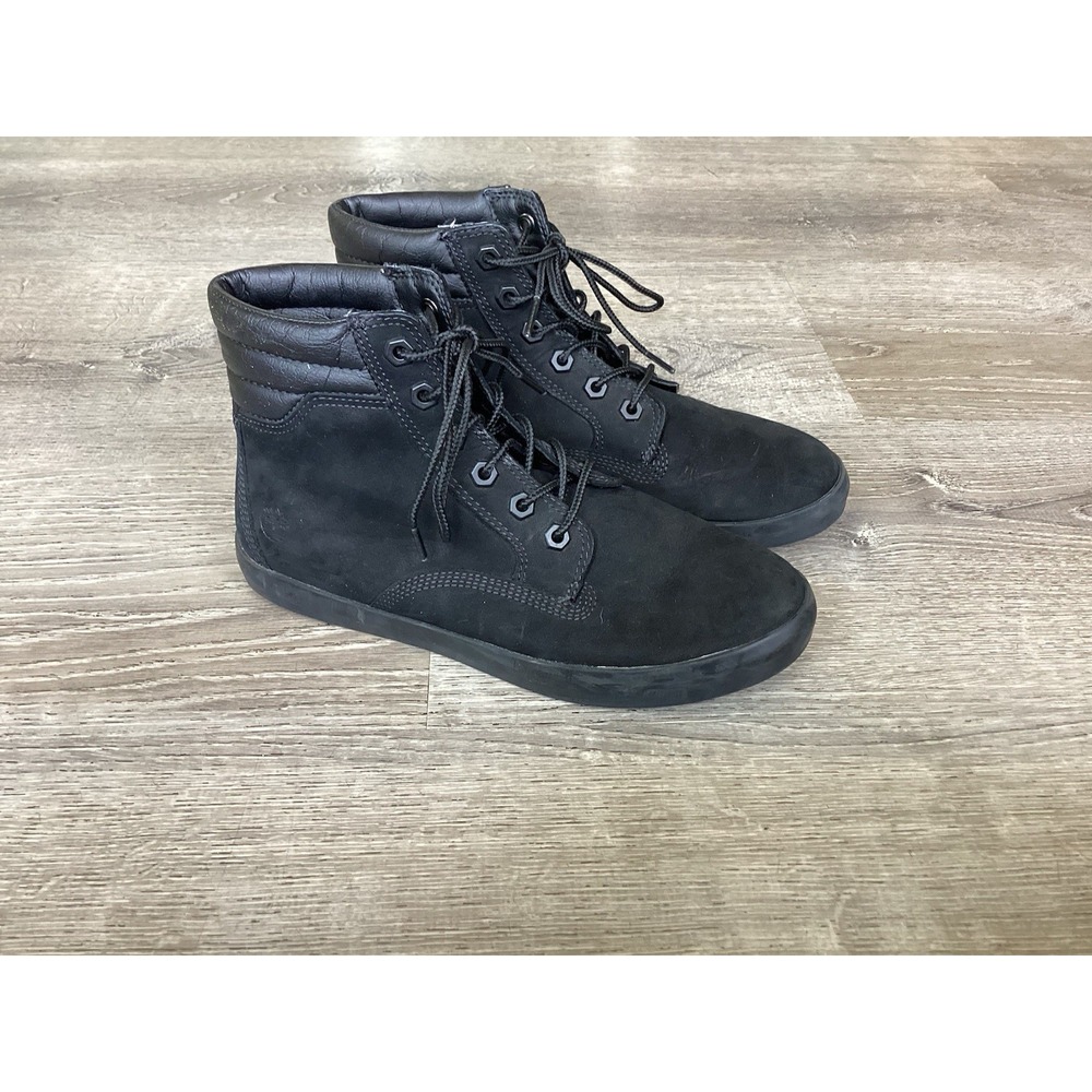 Timberland Boots Womens Size 7 Black Nubuck Chukka Lace Up Ortholite A1KLO9